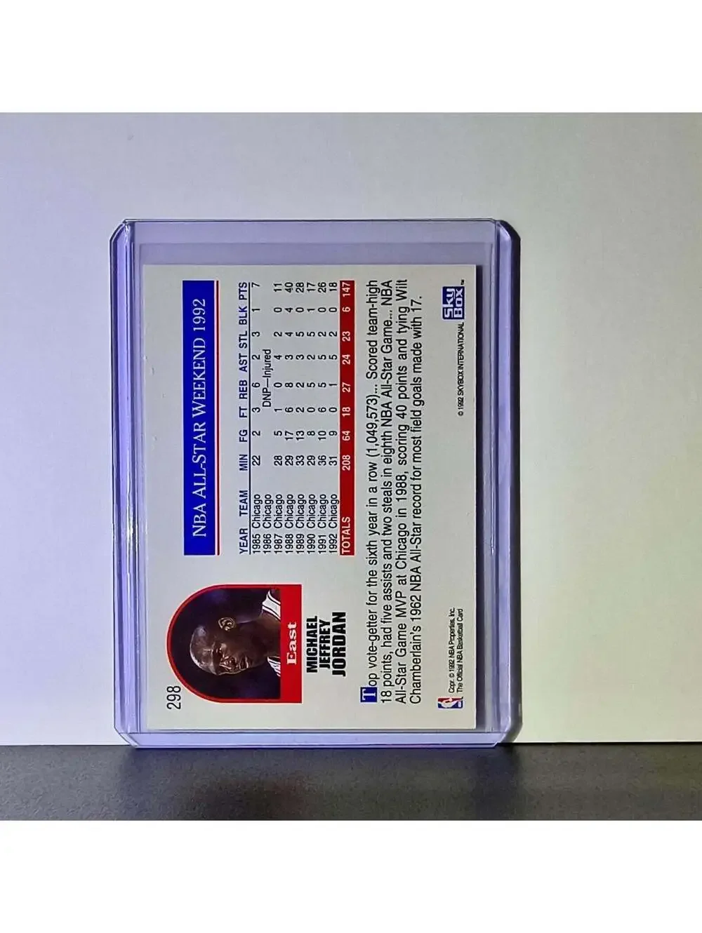 Michael Jordan 1992-93 NBA Hoops All-Star #298 Basketball Card Chicago Bulls